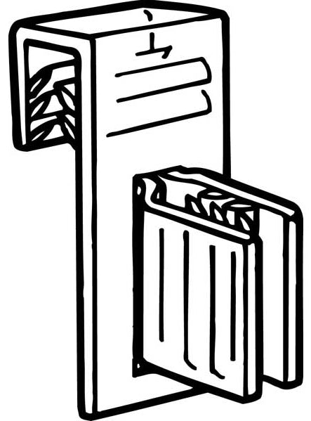 Vestcom SuperGrip Flag Sign Holder, 100 per bag, durable and ideal for retail signage.