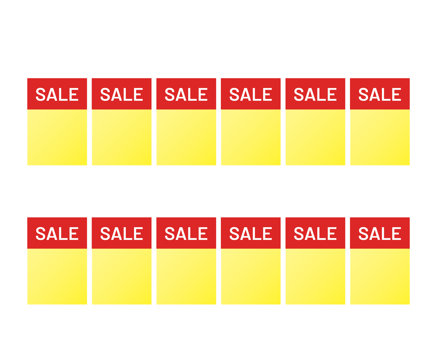 Sale Promo Shelf Labels