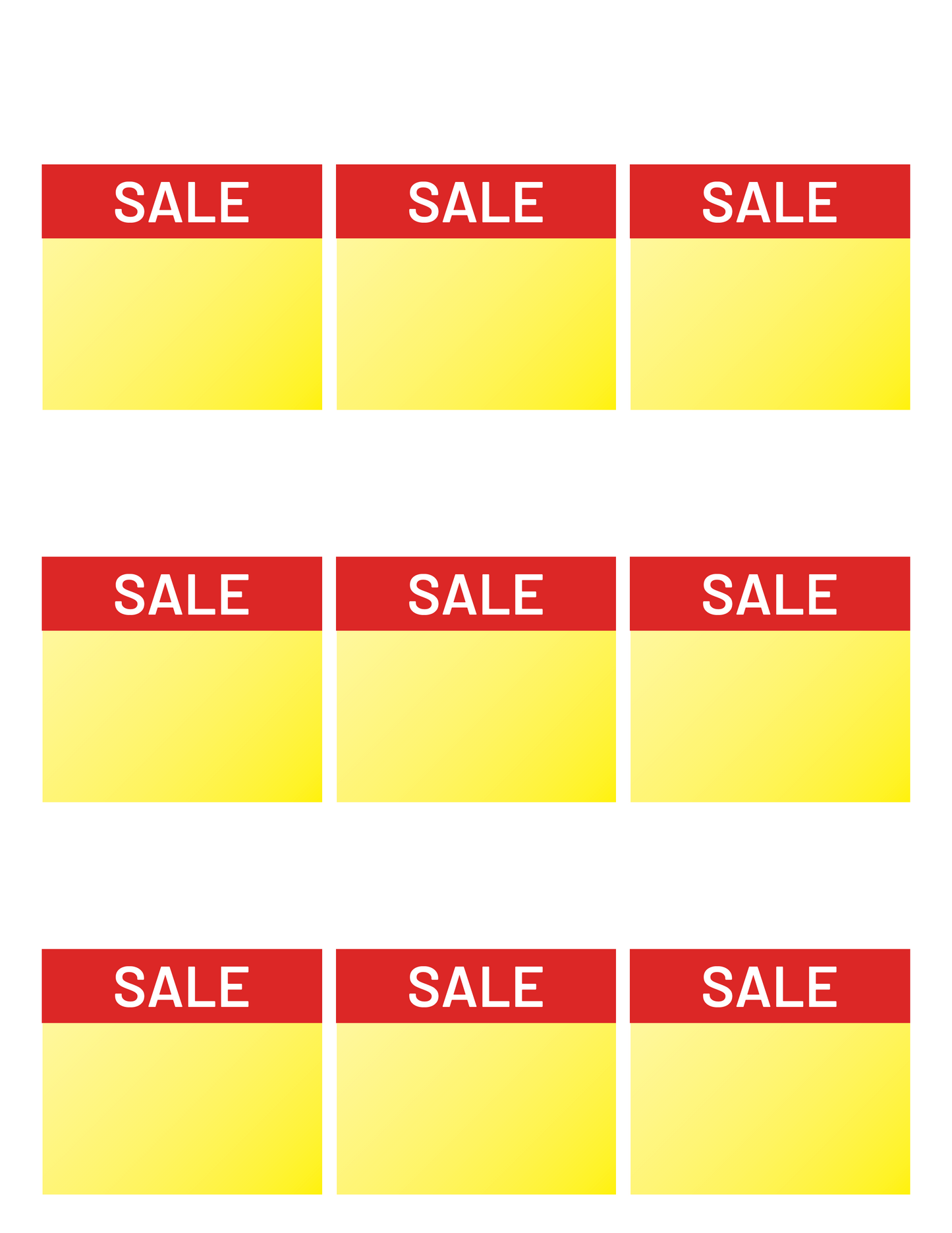 Sale Promo Shelf Labels