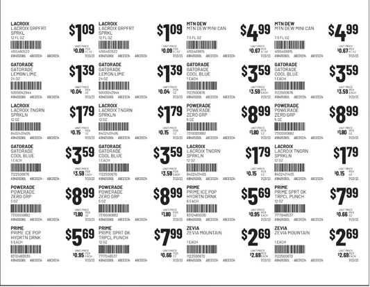 Vestcom fasTag® 24UP White UPL Shelf Labels, non-adhesive, easy peel-and-place, compatible with laser printers.