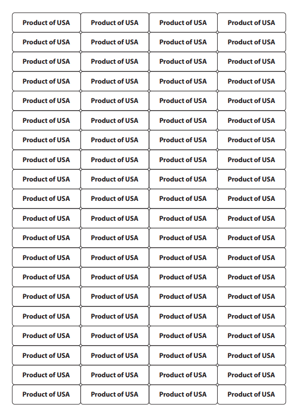 Country of Origin Sheets (COOL, Produce)