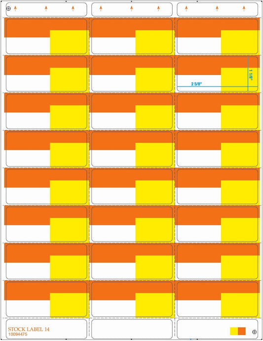 24UP PORTRAIT YELLOW / ORANGE LABEL